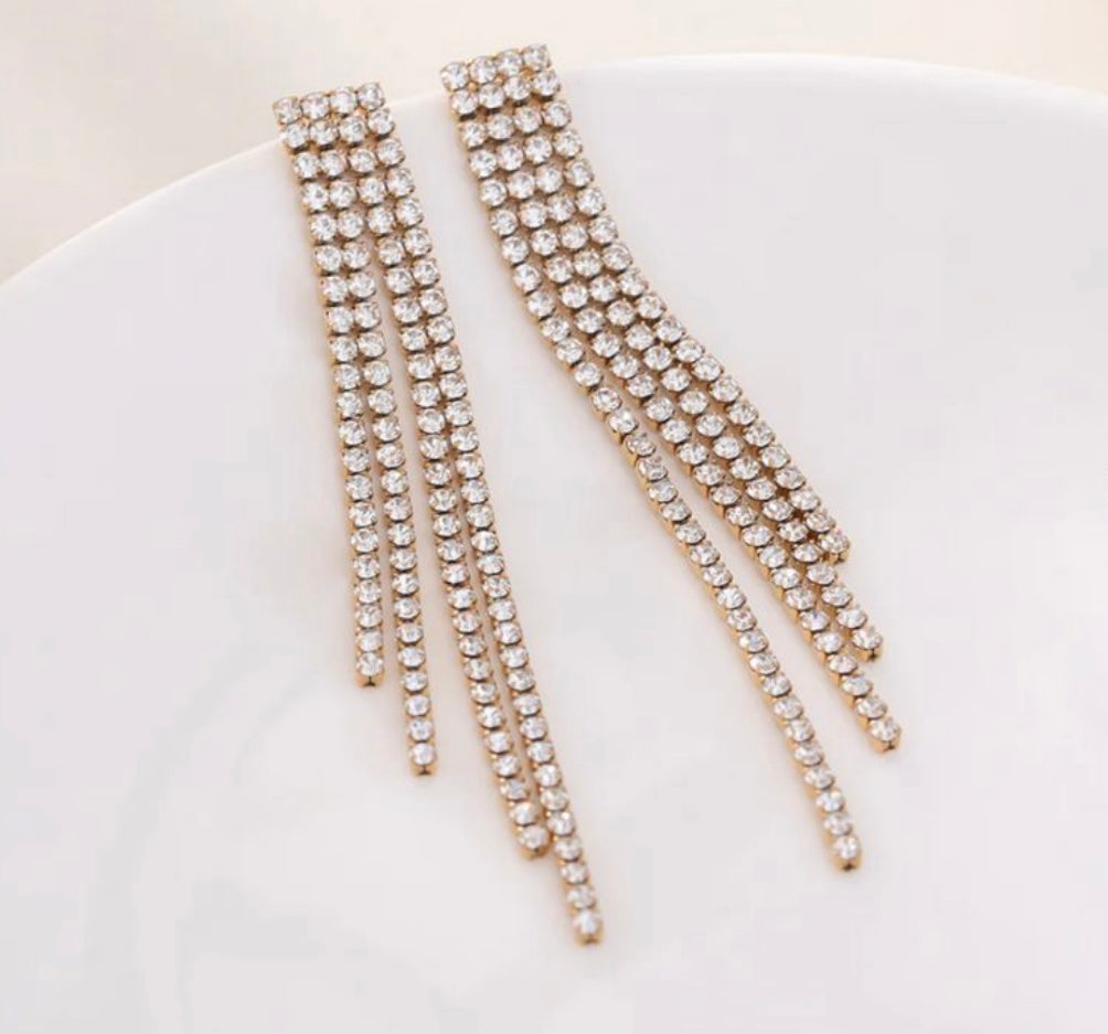 Boucles pendantes Crystal